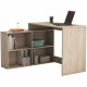 DEMEYERE Bureau d'angle contemporain décor chene Shannon - L 112 cm - NAGANO