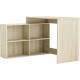 DEMEYERE Bureau d'angle contemporain décor chene Shannon - L 112 cm - NAGANO