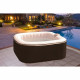 Spa gonflable SUNSPA - AC01-LED - 157 x 67 cm - 4 places - Carré (Livé avec filtre, cadenas, tapis de sol et couverture)