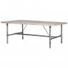 Table basse rectangulaire TULO - Bois et métal- Bois et tube industriel patiné - 120 x 80 x 45 cm