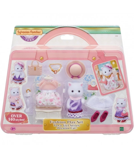 SYLVANIAN FAMILIES - 5461 - La valisette de mode et grande soeur chat persan - Le village