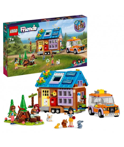 LEGO Friends 41735 La Mini Maison Mobile, Jeu Camping avec Voiture Jouet, et Mini-Poupées