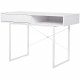 Bureau SACHA - Mélaminé - Blanc - 1 Tiroir - L  110 x P 50 x H 77 cm