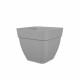 Pot a fleurs et plantes carré CAPRI CAMPANA - Plastique - 37x37 cm - Gris clair - ARTEVASI