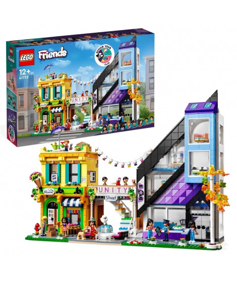 LEGO Friends 41732 Les Boutiques de Fleurs et de Décoration, Maquette a Construire et Personnaliser