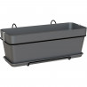 ARTEVASI - Kit Jardiniere capri 50cm v2 anthracite 50,2 x 28,5 x h20,7 cm - 1,54l
