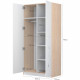 POLINI KIDS AMIS ZEN Armoire NINA  2 portes avec penderie blanc/naturel - Hauteur 190 cm.