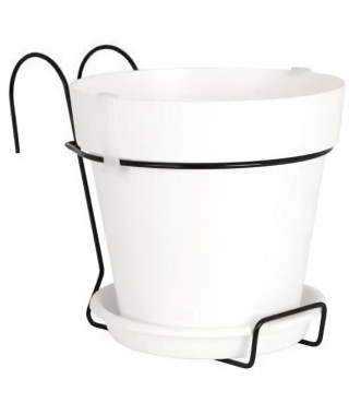 ARTEVASI Pot de fleurs Capri pour balcon - 4 L - 20 x 20 x 18,9 cm - Blanc