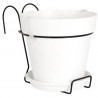 ARTEVASI Pot de fleurs Capri pour balcon - 4 L - 20 x 20 x 18,9 cm - Blanc