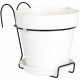 ARTEVASI Pot de fleurs Capri pour balcon - 4 L - 20 x 20 x 18,9 cm - Blanc