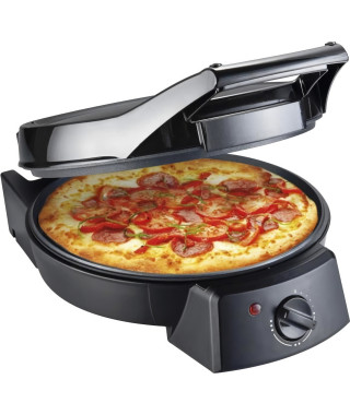 ARTHUR MARTIN AMP357 - Cuiseur a Pizza - 1800W - 30cm - Ouverture 180° - Arret automatique thermostat - Poignée isolante