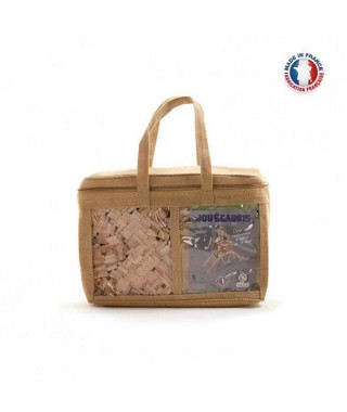 Sac de 400 planchettes en bois Jouécabois - Jeu de construction en bois