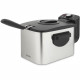 HKoeNIG DFX500 - Friteuse éléctrique - 3 L - 2200W - Température réglable - Corps en acier inoxydable - Panier amovible