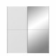 Armoire 2 portes coulissantes + miroir - Panneaux de particules - Blanc mat - L 170,3 x P 61,2 x H 190,5 cm - ULOS