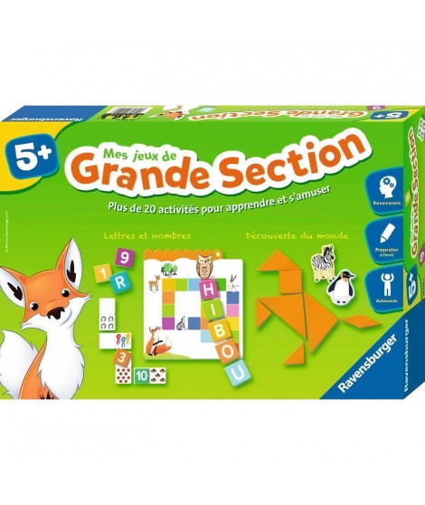 Mes jeux de grande section - Coffret complet éducatif - 20 activités programme 3e année maternelle - Ravensburger - Des 5 ans