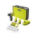 Perceuse Visseuse sans fil 12V RYOBI R12DD-220SA31 - 2 batteries de 2 Ah - 1 coffret 31 accessoires de vissage offert - 1 sac