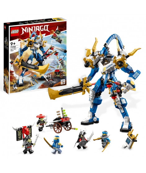 LEGO NINJAGO 71785 Le Robot Titan de Jay, Jouet pour Enfants, avec Minifigurines et Arbalete