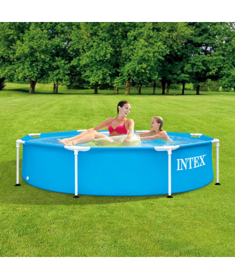 Intex - 28205NP - Piscinette metal frame ronde tubulaire ø 2,44 x 0,51m