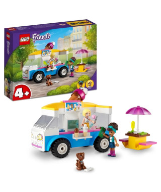 LEGO 41715 Friends Le Camion de Glaces, Jouet a Construire avec Figurines Chien, Véhicule et Mini-Poupées Dash et Andrea, des…