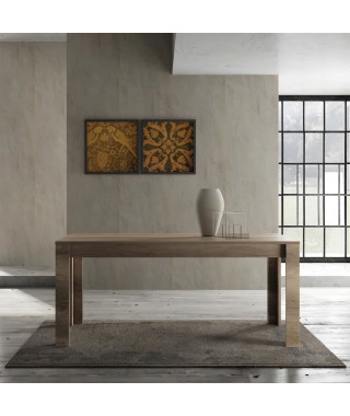 Table de Salle a manger - Décor Chene Canyon - BRERA - L 180 x P 90 x H 79 cm