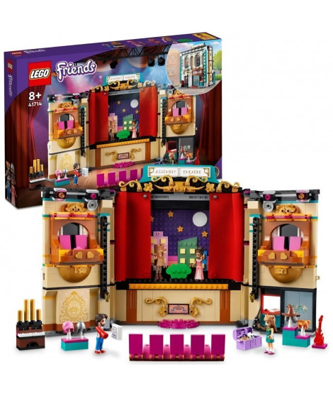 LEGO 41714 Friends L'École de Théâtre d'Andréa, Jouet Éducatif, avec Accessoires pour Mini-poupées, Filles et Garçons Des 8 Ans