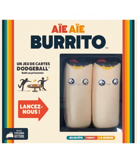 Exploding Kittens - Aie Aie Burrito (Edition 2022) - Jeu de société - A partir de 7 ans - 3 a 6 joueurs - 15 a 30 min