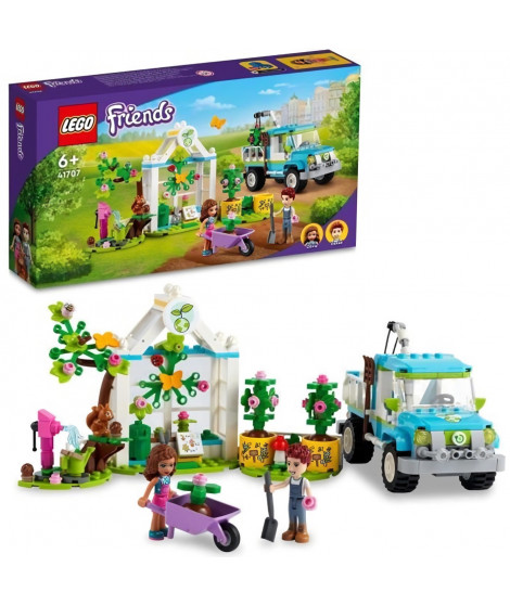 LEGO 41707 Friends Le Camion Planteur d'Arbres, Jouet, Jardinage Écologique, Camion Électrique, Filles et Garçons Des 6 Ans