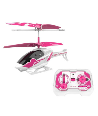 FLYBOTIC AIR PANTHER - Hélicoptere télécommandé rose - Utilisation intérieure - 17cm - Des 10 ans