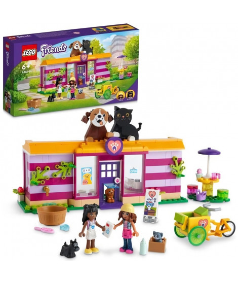LEGO Friends Adoption Café 41699 - Jouet avec Figurines de Chat et Chien