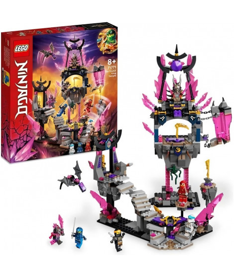 LEGO NINJAGO 71771 Le Temple du Roi de Cristal, Jouet pour Enfants avec Minifigurines