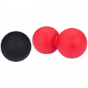 Set de balles de massage Lacrosse AVENTO - Noir et rose - 100% gel silicone - Diametre 6,2 cm