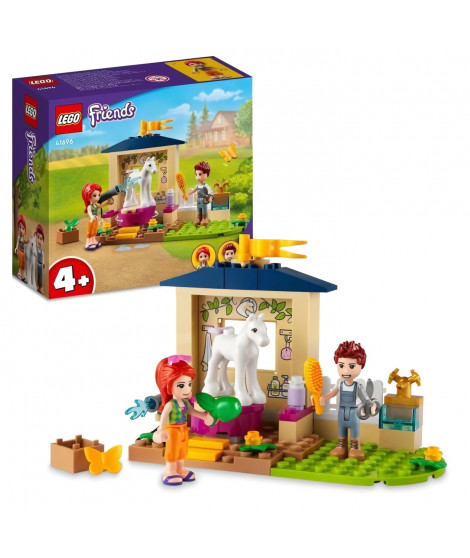 LEGO 41696 Friends L'Écurie de Toilettage du Poney, Jouet avec Cheval pour Enfants des 4 Ans, Inclut avec Animaux de la Ferme