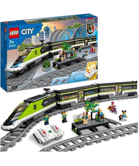 LEGO City Le Train de Voyageurs Express - Jouet de Train Télécommandé - Phares Fonctionnels - Enfants 7 Ans