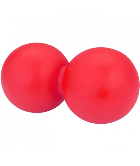 Balle de massage Lacrosse double AVENTO - Rose - 100% gel silicone - Diametre : 6,2 cm