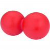 Balle de massage Lacrosse double AVENTO - Rose - 100% gel silicone - Diametre : 6,2 cm