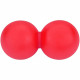 Balle de massage Lacrosse double AVENTO - Rose - 100% gel silicone - Diametre : 6,2 cm