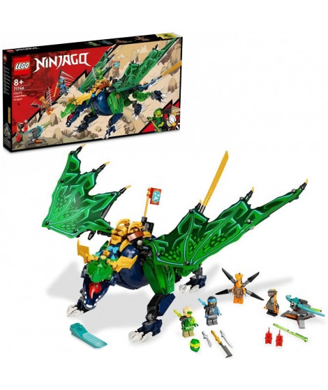 LEGO 71766 NINJAGO Le Dragon Légendaire de Lloyd, Figurines de Ninja Lloyd, Nya avec Épée, Jouet de Dragon, pour Enfants 8 Ans