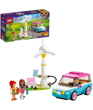 LEGO  Friends 41443 La Voiture Electrique d'Olivia, Jeu de construction avec Mini Poupées, Eco-éducation pour Enfant de 6 ans…