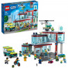 LEGO 60330 City L'Hôpital, Jouet Camion d'Ambulance et Hélicoptere avec 12 Minifigurines, Plaques de Route, Enfants Des 7 Ans
