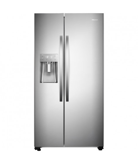 Réfrigérateur américain HISENSE - FSN535KFI  - 562L (371+191L) - L91x H178,6cm - Métal Brillant