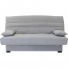 Banquette clic clac 3 places - Matelas 17 cm - Tissu gris clair - L199 x P96 x H103 cm - CHLoe