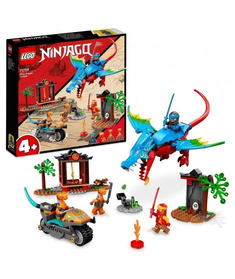 LEGO NINJAGO 71759 Le Temple du Dragon Ninja, Ensemble de Jouet et de Figurine avec Moto