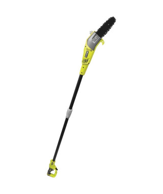 Elagueur 750 W sur perche - guide 20 cm incliné a 15°- 10 m/s - tube d'extension 90 cm fourni - guide incliné a 15°