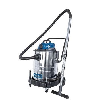 Aspirateur eau et poussiere Scheppach - ASP50-ES - Cuve inox 50L - 1400W (Prise électroportative et fonction soufflerie)