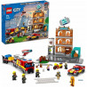 LEGO 60321 City Fire La Brigade des Pompiers, Jouet de Camion, Moto et Remorque, avec Figurine de Chien, Garçons et Filles De…