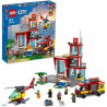 LEGO 60320 City Fire La Caserne Des Pompiers, Jouet de Garage, avec Jouet Camion et Hélicoptere, pour Garçons et Filles Des 6…