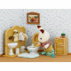 SYLVANIAN FAMILIES - 5015 - Le frere lapin chocolat et toilettes - Le village