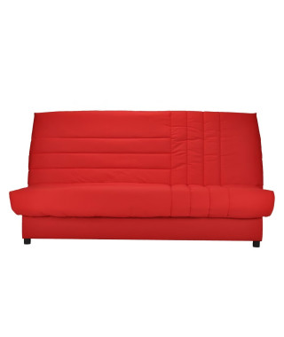 COMFORT BULTEX Banquette clic-clac 3 places - Tissu rougeL 192 x P 95 cm - BEIJA