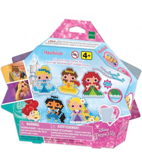 Coffret Princesses Disney Aquabeads - Kit de perles étoiles pour créer des créations merveilleuses