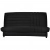 COMFORT BULTEX Banquette clic-clac 3 places -Tissu noir - Made in France - L 192 x P 95 cm - BEIJA